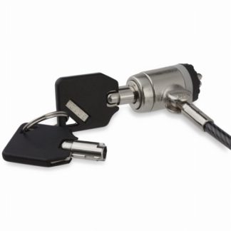 LTLOCKKEY<BR>パソコンセキュリティワイヤーロック シリンダ錠タイプ ボタンを押してロック/付属のカギで開錠 盗難防止2mワイヤーロック<BR>スターテック・ドットコム㈱