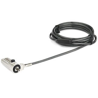 LTLOCKNBL<BR>パソコン盗難防止セキュリティワイヤー Nobel Wedgeスロット対応 4桁ダイヤルロック 2mスチールケーブル<BR>スターテック・ドットコム㈱