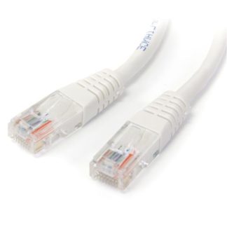 M45PATCH1WH<BR>30cm Cat5e対応LANケーブル ホワイト カテゴリ5e対応イーサネットUTPケーブル モールド処理済みRJ45コネクタ<BR>スターテック・ドットコム㈱