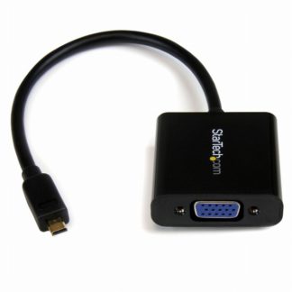 MCHD2VGAE2Micro HDMI-VGA変換アダプタ 1x マイクロHDMI(タイプ D) オスー1x VGA(D-Sub15ピン/ HD15) メス 1920x1080/1080p ブラックスターテック・ドットコム㈱