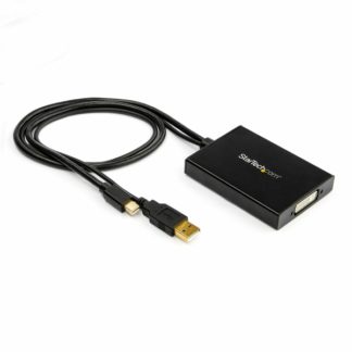 MDP2DVID2<BR>Mini DisplayPort - デュアルリンクDVI 変換アダプタ ブラック USBバスパワー対応 DVIアクティブディスプレイコンバータ<BR>スターテック・ドットコム㈱