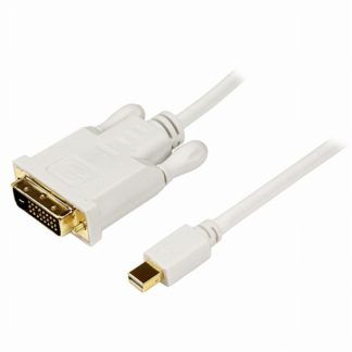 MDP2DVIMM6WMini DisplayPort-DVI変換ケーブル 1.8m ホワイト 1x ミニディスプレイポート/ Mini DP(オス)-1x DVI-D 25ピン (オス)変換アダプタ 1920x1200スターテック・ドットコム㈱