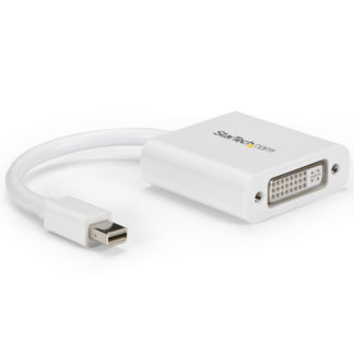 MDP2DVIW<BR>Mini DisplayPort-DVI変換アダプタ ミニディスプレイポート/ mini DP オス-DVI-I(29ピン) メス コンバータ/ 変換ケーブル 1920x1200 ホワイト<BR>スターテック・ドットコム㈱