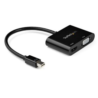MDP2VGAHD20<BR>Mini DisplayPort-HDMI VGA変換アダプタ 4K/60Hz Thunderbolt 2/サンダーボルト2からVGA/HDMIに変換<BR>スターテック・ドットコム㈱