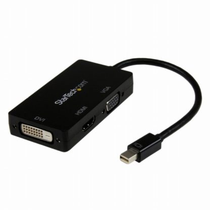 MDP2VGDVHDMini DisplayPort接続トラベルA/Vアダプタ 3イン1 ミニディスプレイポートMini DP - VGA/ DVI/ HDMI変換アダプタ 1920x1200/ 1080p ブラックスターテック・ドットコム㈱