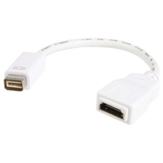 MDVIHDMIMF<BR>Mini DVI-HDMI変換アダプタ (MacBook/iMac対応) mini DVI(オス) 32ピンーHDMI(メス) 19ピン ホワイト<BR>スターテック・ドットコム㈱