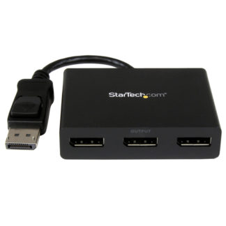 MSTDP123DP<BR>3ポートMSTハブ DisplayPort - 3x DisplayPort マルチモニタースプリッタ 4K対応 ディスプレイポート(オス) - 3ポート ディスプレイポート(メス) Windowsのみ対応<BR>スターテック・ドットコム㈱