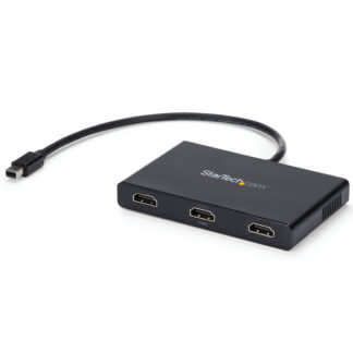 MSTMDP123HD<BR>3ポートMSTハブ Mini DisplayPort - 3x HDMI マルチモニタースプリッタ ミニディスプレイポート(オス) - 3x HDMI(メス) 4K対応 Windowsのみ対応<BR>スターテック・ドットコム㈱