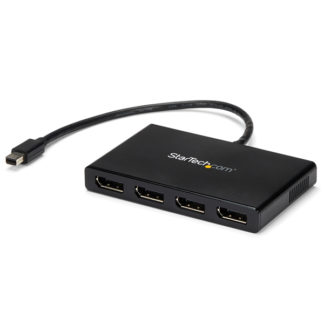 MSTMDP124DP<BR>4ポートMSTハブ Mini DisplayPort - 4x DsiplayPort マルチモニタースプリッタ 4K対応 ミニディスプレイポート(オス) - 4ポート ディスプレイポート(メス) Windowsのみ対応<BR>スターテック・ドットコム㈱