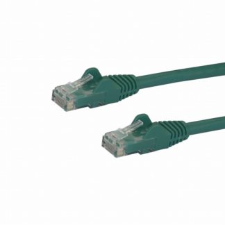 N6PATC10MGN<BR>10m カテゴリー6 LANケーブル グリーン RJ45モールディングコネクタ(ツメ折れ防止カバー付き) ギガビットイーサネット対応Cat6 UTPケーブル<BR>スターテック・ドットコム㈱