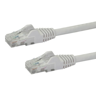 N6PATC10MWH10m カテゴリー6 LANケーブル ホワイト RJ45モールディングコネクタ(ツメ折れ防止カバー付き) ギガビットイーサネット対応Cat6 UTPケーブルスターテック・ドットコム㈱