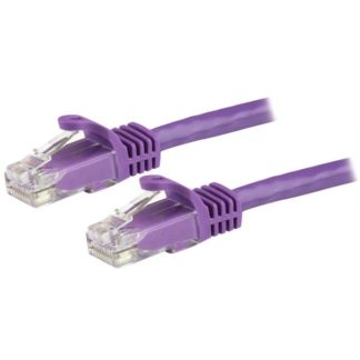 N6PATC150CMPLカテゴリー6 LANケーブル 1.5m ツメ折れ防止RJ45コネクタ パープル CAT6ギガビットイーサネットケーブル 24AWGスターテック・ドットコム㈱