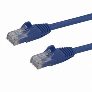 N6PATC15MBL15m カテゴリー6 LANケーブル ブルー RJ45モールディングコネクタ(ツメ折れ防止カバー付き) ギガビットイーサネット対応Cat6 UTPケーブルスターテック・ドットコム㈱