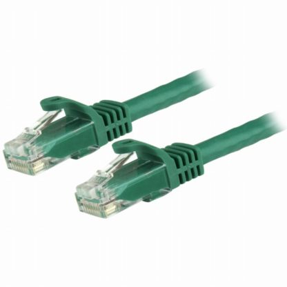 N6PATC15MGNカテゴリ6 LANケーブル 15m グリーン ツメ折れ防止RJ45コネクタ Cat6 UTPギガビットイーサネットケーブルスターテック・ドットコム㈱