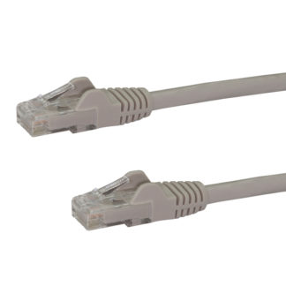 N6PATC15MGR15m カテゴリー6 LANケーブル グレー RJ45モールディングコネクタ(ツメ折れ防止カバー付き) ギガビットイーサネット対応Cat6 UTPケーブルスターテック・ドットコム㈱