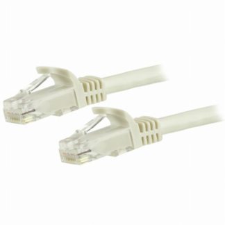 N6PATC15MWH15m カテゴリー6 LANケーブル ホワイト RJ45モールディングコネクタ(ツメ折れ防止カバー付き) ギガビットイーサネット対応Cat6 UTPケーブルスターテック・ドットコム㈱