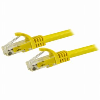 N6PATC15MYL<BR>カテゴリー6 LANケーブル 15m イエロー ツメ折れ防止カバー付きRJ45モールドコネクタ ギガビットイーサネット対応Cat6 UTPケーブル<BR>スターテック・ドットコム㈱