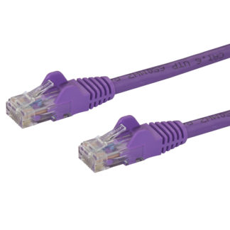 N6PATC1MPL<BR>1m カテゴリー6 LANケーブル パープル RJ45モールディングコネクタ(ツメ折れ防止カバー付き) ギガビットイーサネット対応Cat6 UTPケーブル<BR>スターテック・ドットコム㈱