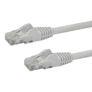 N6PATC1MWH1m カテゴリー6 LANケーブル ホワイト RJ45モールディングコネクタ(ツメ折れ防止カバー付き) ギガビットイーサネット対応Cat6 UTPケーブルスターテック・ドットコム㈱