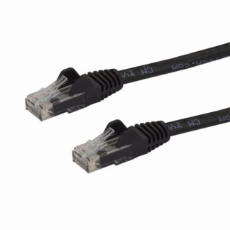 N6PATC3MBK<BR>3m カテゴリー6 LANケーブル ブラック RJ45モールディングコネクタ(ツメ折れ防止カバー付き) ギガビットイーサネット対応Cat6 UTPケーブル<BR>スターテック・ドットコム㈱