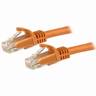 N6PATC3MOR<BR>カテゴリー6 LANケーブル 3m オレンジ ツメ折れ防止カバー付きRJ45モールドコネクタ ギガビットイーサネット対応Cat6 UTPケーブル<BR>スターテック・ドットコム㈱