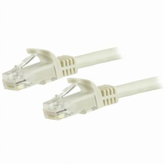 N6PATC3MWH<BR>3m カテゴリー6 LANケーブル ホワイト RJ45モールディングコネクタ(ツメ折れ防止カバー付き) ギガビットイーサネット対応Cat6 UTPケーブル<BR>スターテック・ドットコム㈱