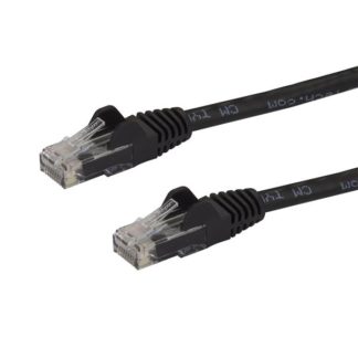 N6PATC750CMBK<BR>カテゴリー6 LANケーブル 7.5m ツメ折れ防止RJ45コネクタ ブラック CAT6ギガビットイーサネットケーブル 24AWG<BR>スターテック・ドットコム㈱