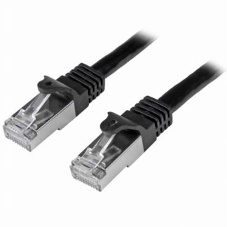N6SPAT2MBK<BR>カテゴリ6 LANケーブル 2m ブラック ツメ折れ防止RJ45コネクタ S/FTP(2重シールドツイストペア)ケーブル<BR>スターテック・ドットコム㈱