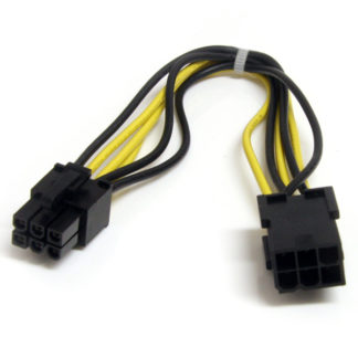 PCIEPOWEXT<BR>20cm 6ピン PCI Express電源 延長ケーブル 1x 6ピン メス - 1x 6ピン オス<BR>スターテック・ドットコム㈱