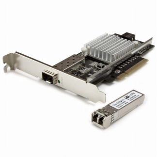 PEX10000SRI1ポート10ギガSFP+増設PCI Express対応LANカード 10GBase-SR規格対応NIC Intelチップ搭載 マルチモード対応光トランシーバモジュール付属スターテック・ドットコム㈱