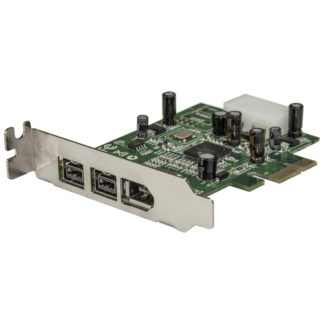 PEX1394B3LP<BR>ロープロファイル対応IEEE 1394a 1ポート/1394b 2ポート増設PCI Expressカード 9ピンFireWire 800 x2/6ピンFireWire 400 x1対応 内部電源コネクタ搭載<BR>スターテック・ドットコム㈱