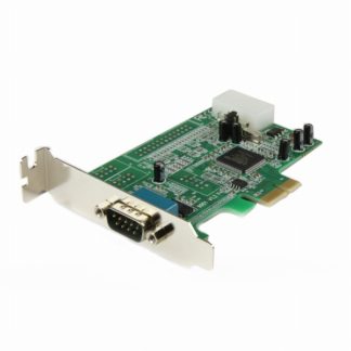 PEX1S553LP<BR>シリアル1ポート増設ロープロファイルPCI Expressインターフェースカード 1x RS232Cシリアルポート(DB9 オス)拡張用PCIe接続ボード 16550 UART内蔵<BR>スターテック・ドットコム㈱