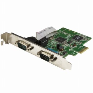 PEX2S1050<BR>RS232C 2ポート増設PCI Expressカード デュアルシリアルポート拡張用PCIe接続ボード 16C1050 UART内蔵 ロープロファイルにも対応<BR>スターテック・ドットコム㈱