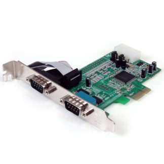 PEX2S553<BR>シリアル 2ポート増設 PCI Expressインターフェースカード 2x RS232Cポート拡張用 PCIe x1接続ボード 16550 UART内蔵<BR>スターテック・ドットコム㈱