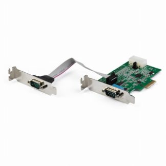 PEX2S953LP<BR>RS232Cシリアル2ポート増設PCIeカード 16950 UART ロープロファイル/標準プロファイル対応 921.4kbps Windows/Linux対応<BR>スターテック・ドットコム㈱