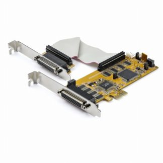 PEX8S1050LP<BR>8ポートシリアルRS232C増設PCI Expressカード 16550 UART D-Sub(44ピン-9ピン)変換ブレークアウトケーブル付属<BR>スターテック・ドットコム㈱