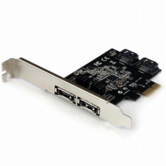 PEXESAT322I外部eSATA 2ポート/内部SATA 2ポート増設PCI Expressカード ジャンパーでポートの切替え可能 ポートマルチプライヤ対応 SATA rev.3.0対応 6Gbpsスターテック・ドットコム㈱