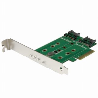PEXM2SAT32N13ポート M.2 SSD(NGFF) アダプタカード 1ポート PCIe (NVMe) M.2 / 2ポート SATA 3.0 M.2 PCIe 3.0 PCI Express 3.0 M.2 NGFFカードスターテック・ドットコム㈱