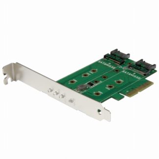 PEXM2SAT32N1<BR>3ポート M.2 SSD(NGFF) アダプタカード 1ポート PCIe (NVMe) M.2 / 2ポート SATA 3.0 M.2 PCIe 3.0 PCI Express 3.0 M.2 NGFFカード<BR>スターテック・ドットコム㈱