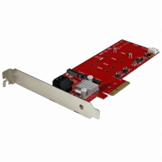 PEXM2SAT3422<BR>2x M.2 NGFF SSD RAID コントローラカード(SATA 3.0 2ポート搭載) 2スロットPCI Express M.2 RAIDカード<BR>スターテック・ドットコム㈱