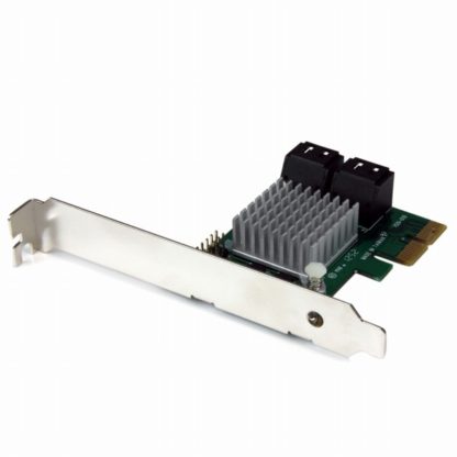 PEXSAT34RHSATA 3.0 RAIDコントローラ 4ポート増設 PCI Express 2.0インターフェースカード 4x シリアルATA III 6Gbps 拡張用PCIe x2 接続ボード HyperDuo機能付きスターテック・ドットコム㈱