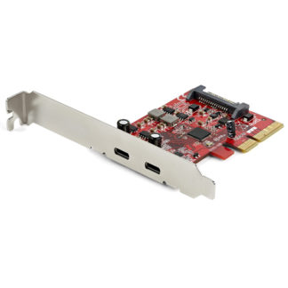 PEXUSB312C3<BR>2ポートUSB Type-C増設PCI Expressカード USB3.1 Gen2(10Gbps)準拠 PCIe Gen 3 x4対応 ASM3142チップセット搭載<BR>スターテック・ドットコム㈱