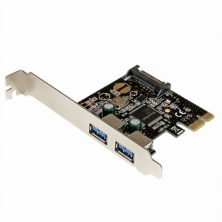 PEXUSB3S23SuperSpeed USB 3.0 2ポート増設PCI Expressインターフェースカード 2x USB 3.0 5Gbps 拡張用PCIe x1 接続ボード SATA電源端子(15ピン)付きスターテック・ドットコム㈱
