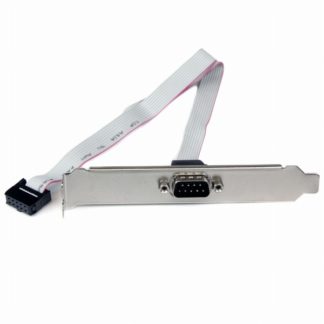 PLATE9M16<BR>40cm マザーボード接続用シリアルケーブル スロットカバー付 DB9/D-Sub9ピン オス - 10ピン マザーボードシリアルヘッダー メス<BR>スターテック・ドットコム㈱