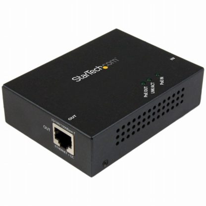 POEEXT1GATギガビットPoE+エクステンダー IEEE802.3at/af準拠LANエクステンダー 100m 最大4台までデイジーチェーン接続可能なPoE給電アダプタスターテック・ドットコム㈱