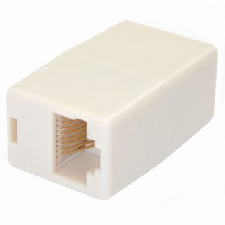 RJ45COUPLER<BR>Cat5e対応LANケーブル用延長コネクタ JR45/モジュラージャック用中継アダプタ RJ45 メス - RJ45メス<BR>スターテック・ドットコム㈱