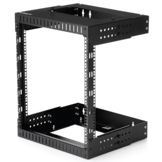 RK12WALLOA<BR>12U ウォールマウント19インチサーバーラック 2ポストオープンフレーム/壁掛け式 奥行き調整可能(12-20インチ)<BR>スターテック・ドットコム㈱