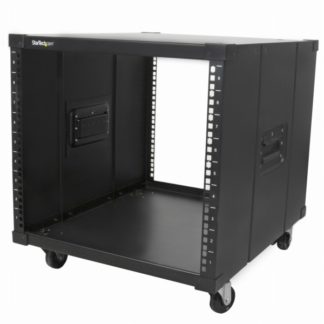 RK960CP<BR>ポータブル キャスター付きサーバーラックキャビネット ハンドル付き 9U<BR>スターテック・ドットコム㈱