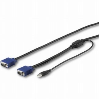 RKCONSUV10<BR>パソコン自動切替器専用KVMケーブル 3m StarTech.comラックマウント対応KVMコンソールドロワー用 VGA/USB接続CPU切替器ケーブル<BR>スターテック・ドットコム㈱