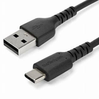 RUSB2AC1MB<BR>1m USB-A-USB-C ケーブル USB 2.0準拠 ブラック<BR>スターテック・ドットコム㈱